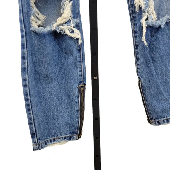 One Teaspoon Freebirds Low Waist Rigid Skinny Leg Extreme Distressing Size 28 - Picture 10 of 10